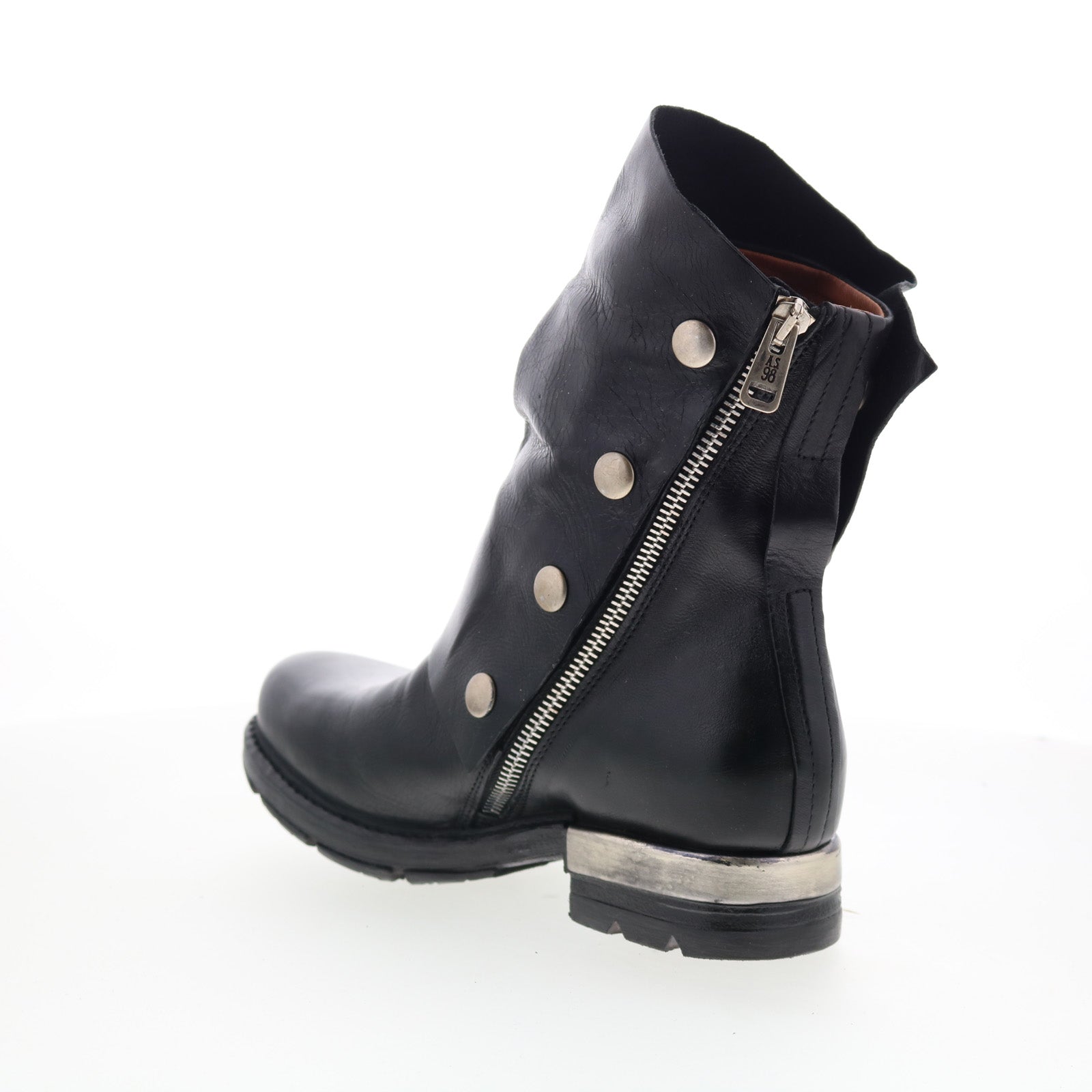 Atwell Womens Black Leather Zipper Casual Dress Boots