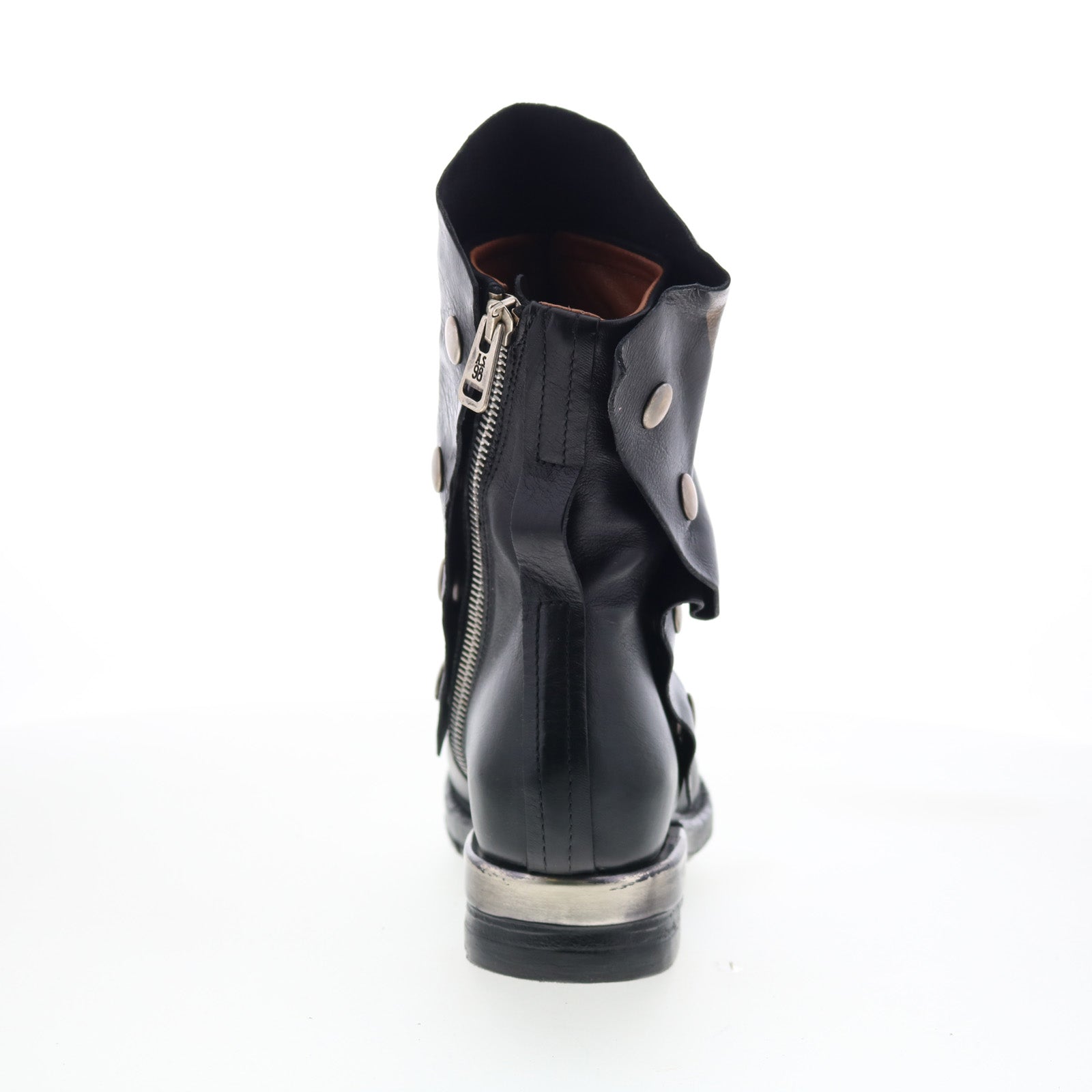 Atwell Womens Black Leather Zipper Casual Dress Boots