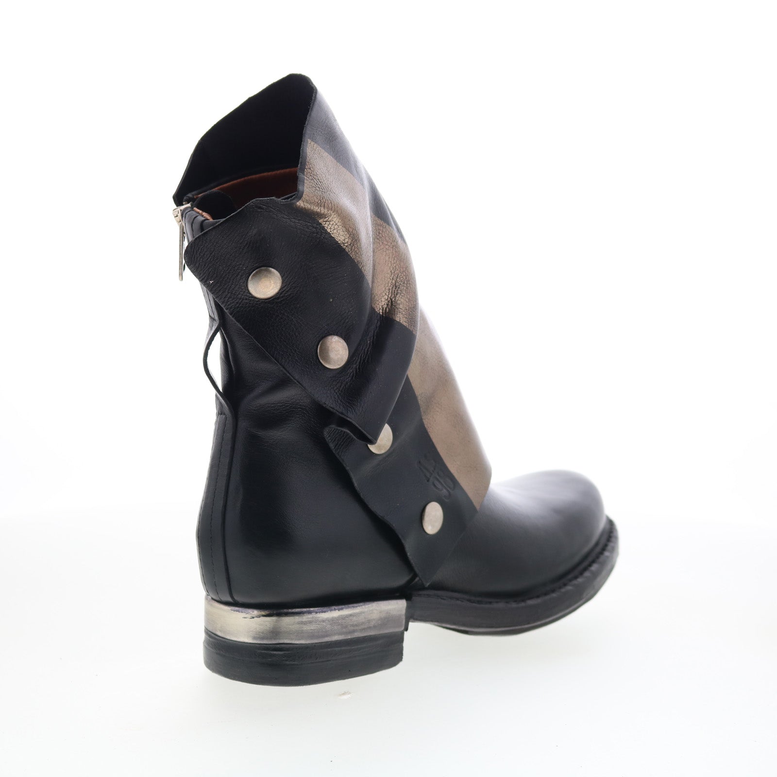 Atwell Womens Black Leather Zipper Casual Dress Boots