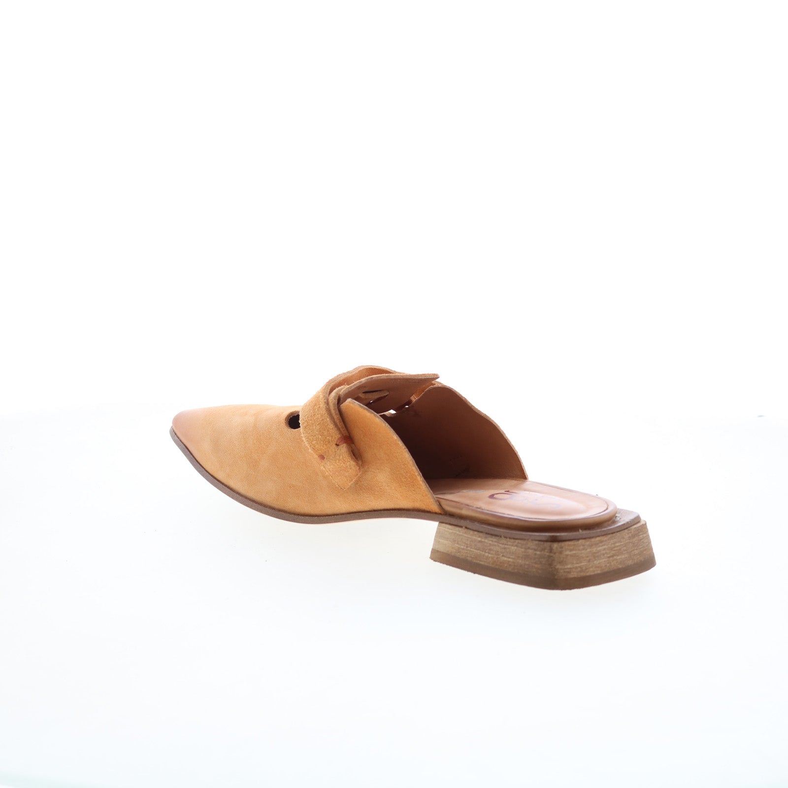 Ayden Womens Brown Leather Slip On Mule Flats Shoes