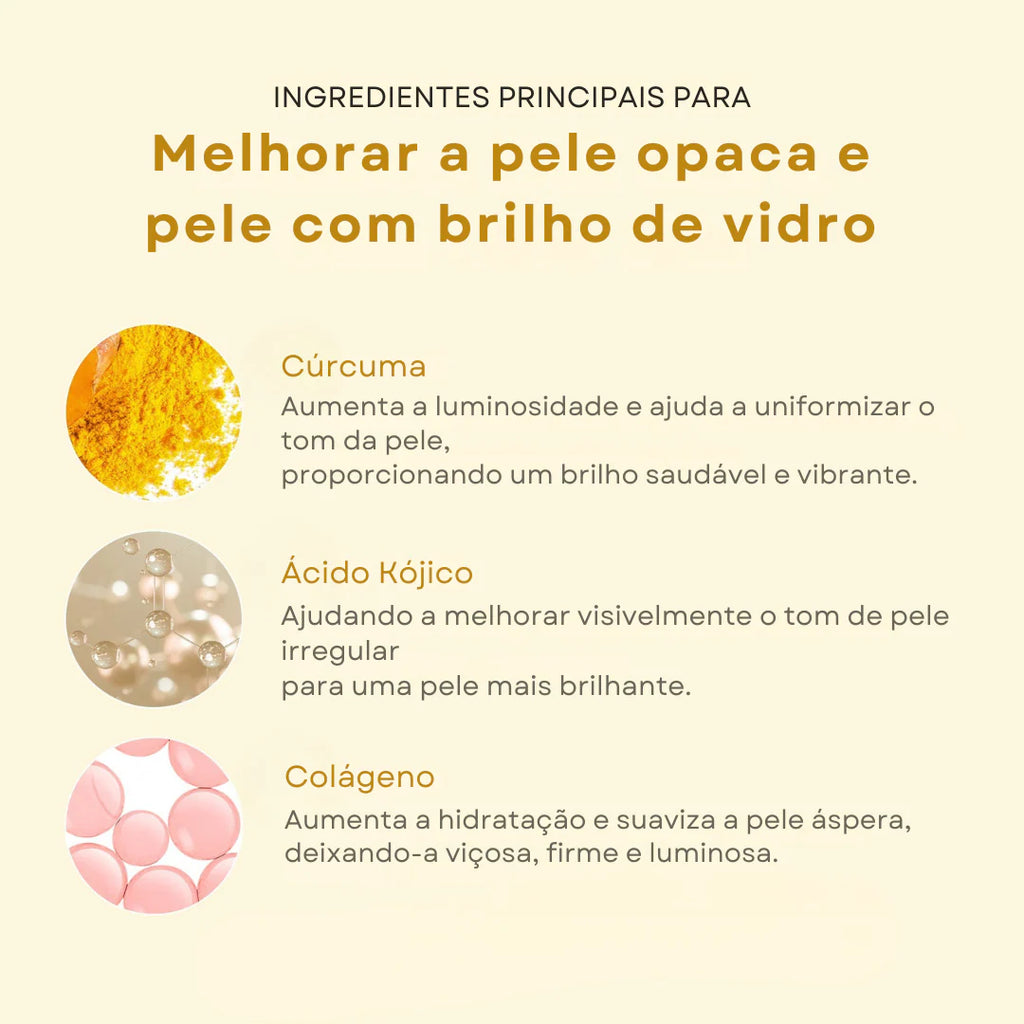Máscara Facial Noturna com Ácido Kójico e Cúrcuma
