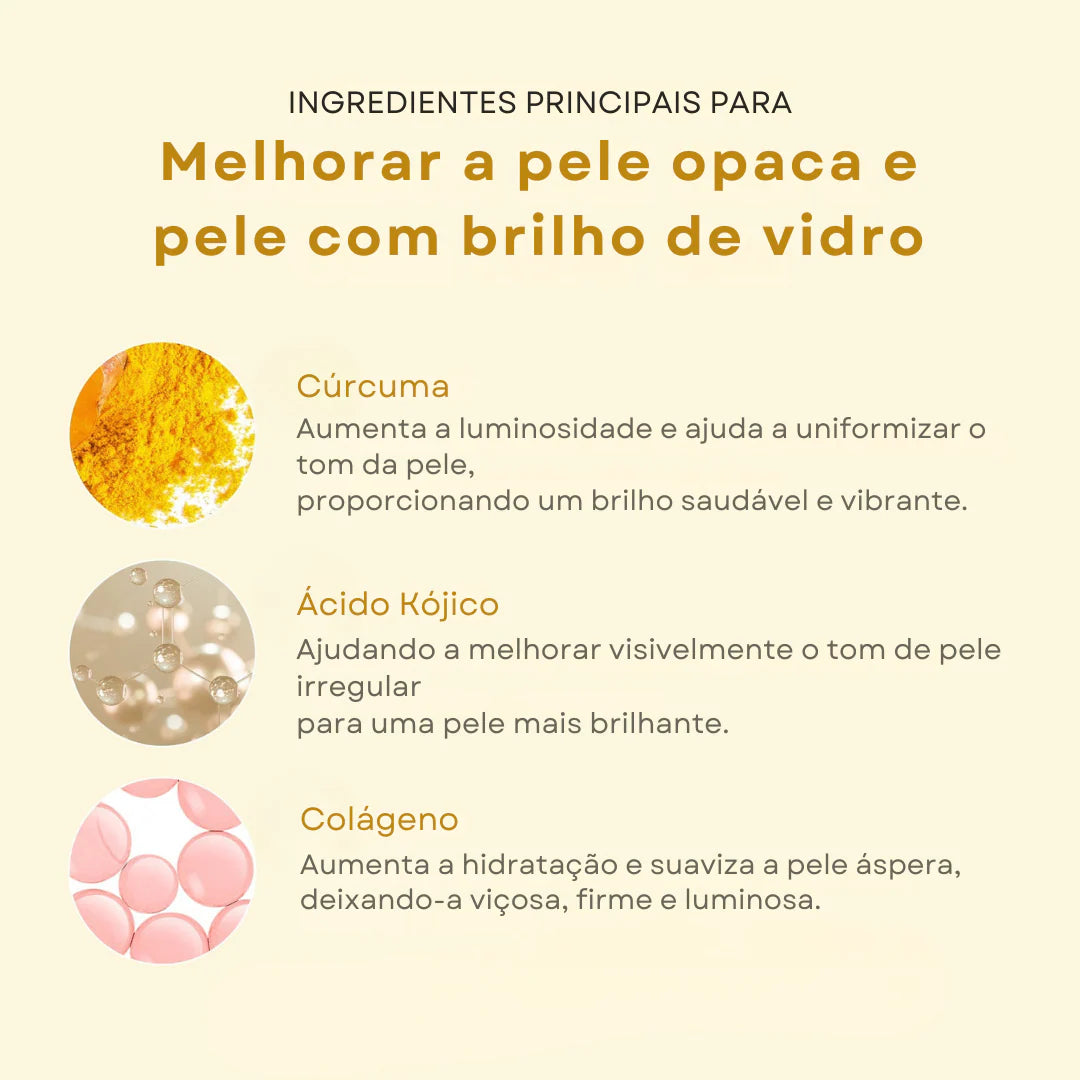 Máscara Facial Noturna com Ácido Kójico e Cúrcuma