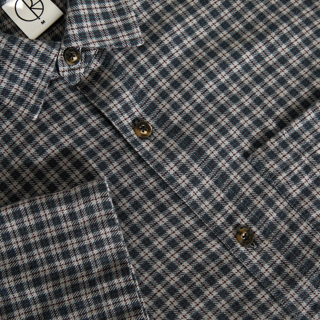 Polar Skate Co Mitchell Shirt Petrol Bordeaux