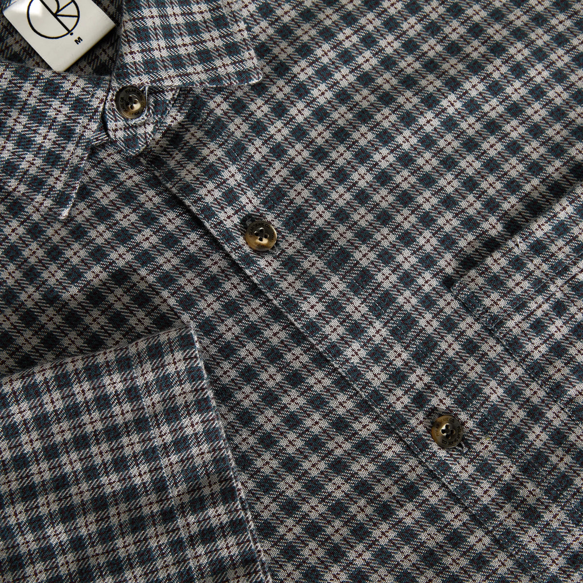 Polar Skate Co Mitchell Shirt Petrol Bordeaux