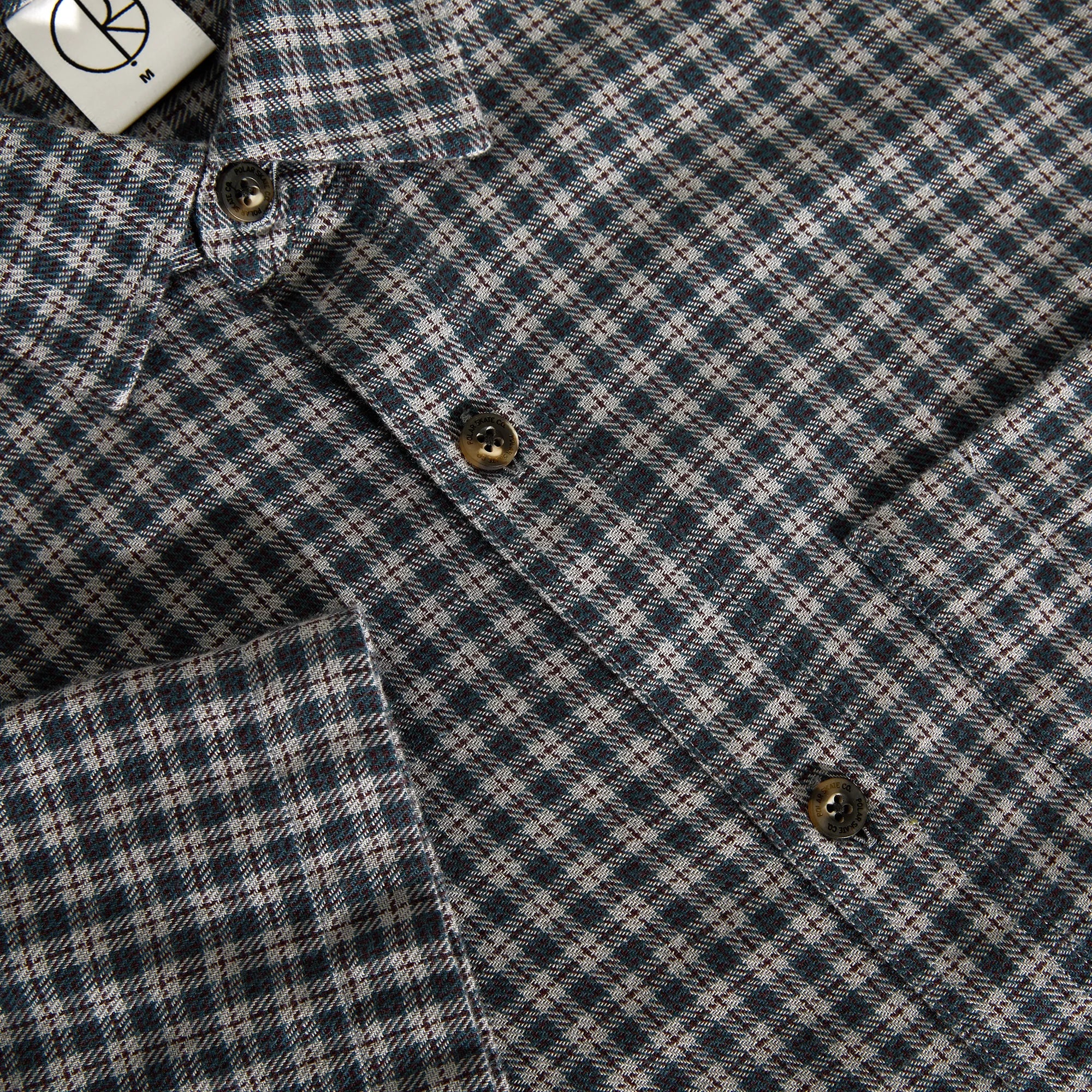 Polar Skate Co Mitchell Shirt Petrol Bordeaux