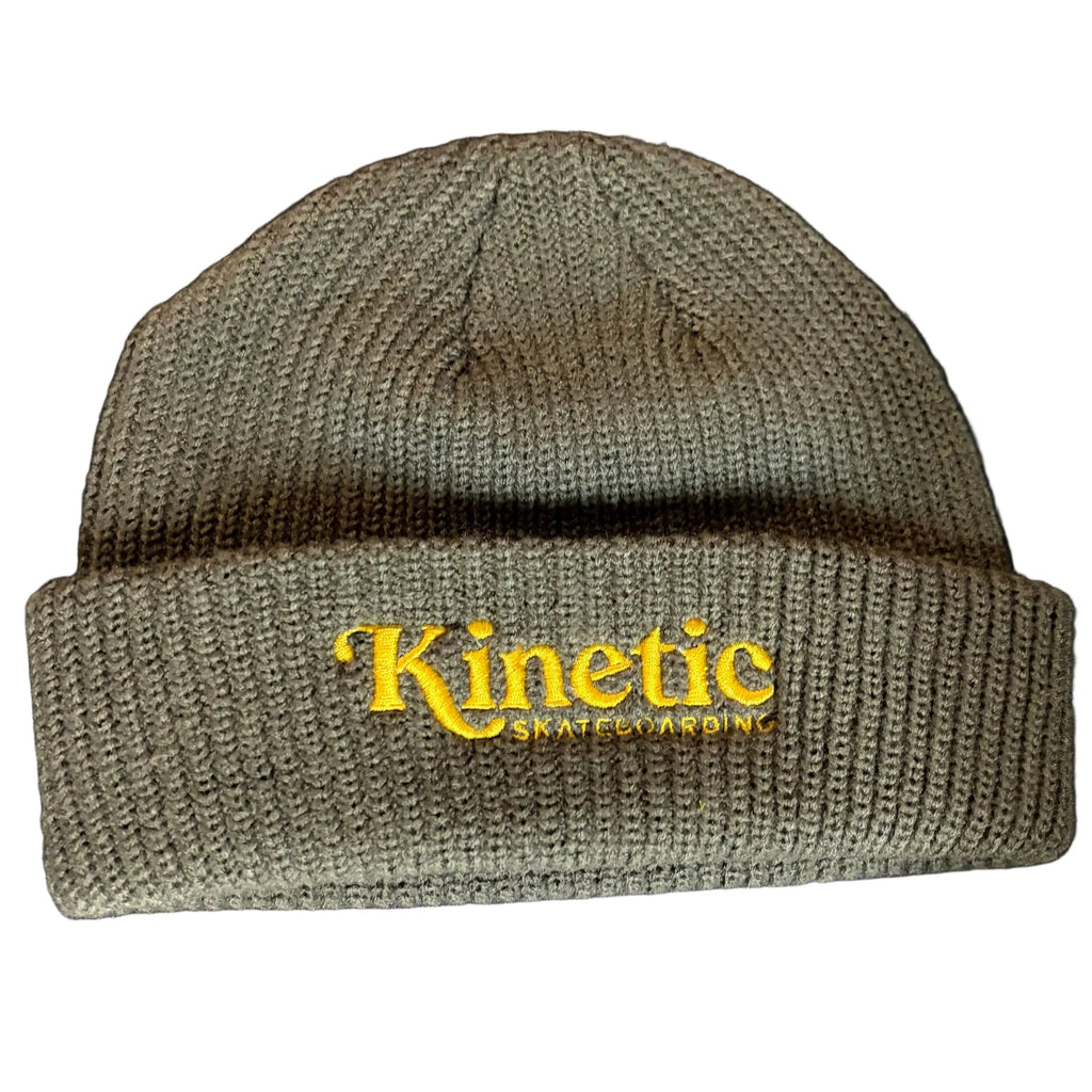 Kinetic Logo Cuff Beanie Olive Yellow