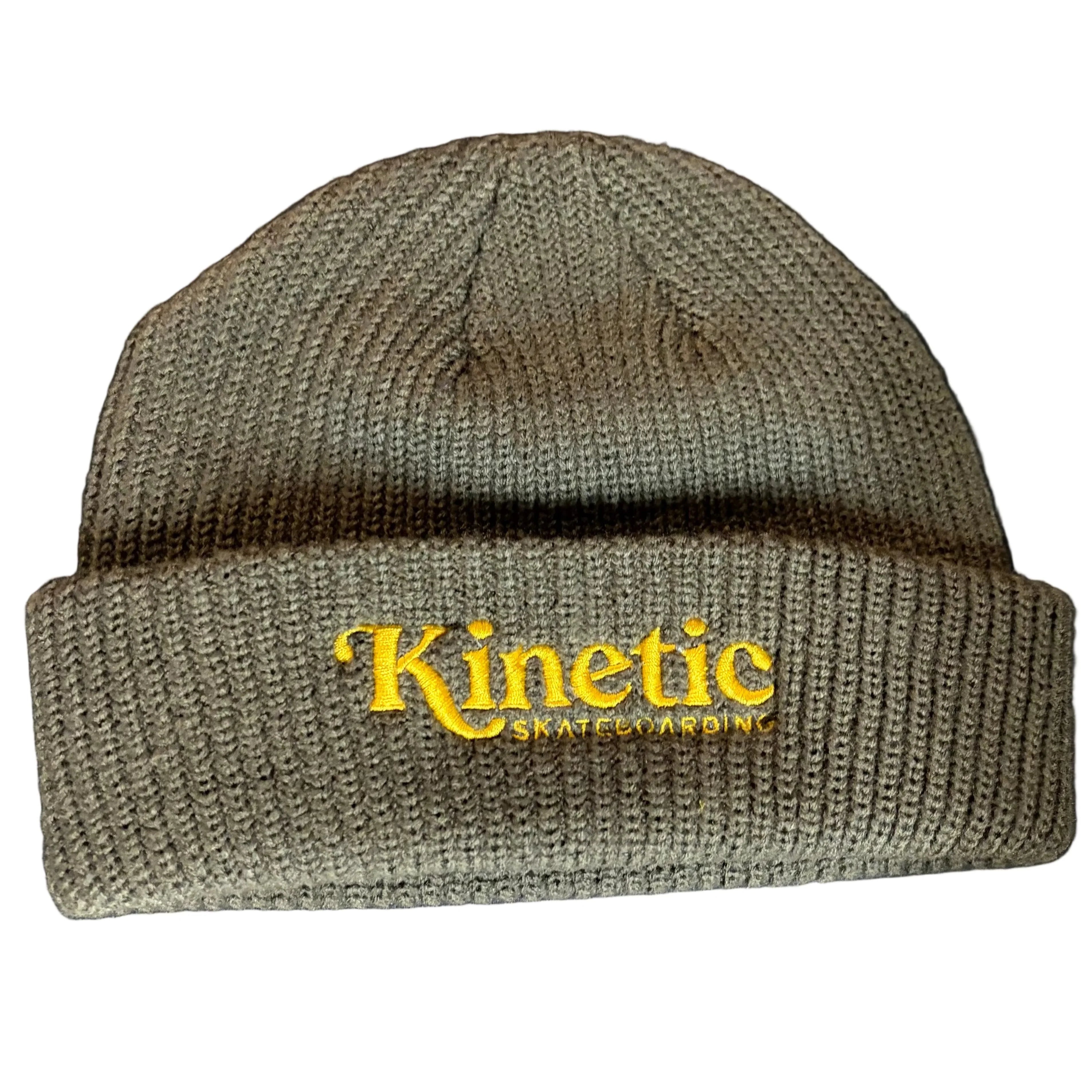 Kinetic Logo Cuff Beanie Olive Yellow