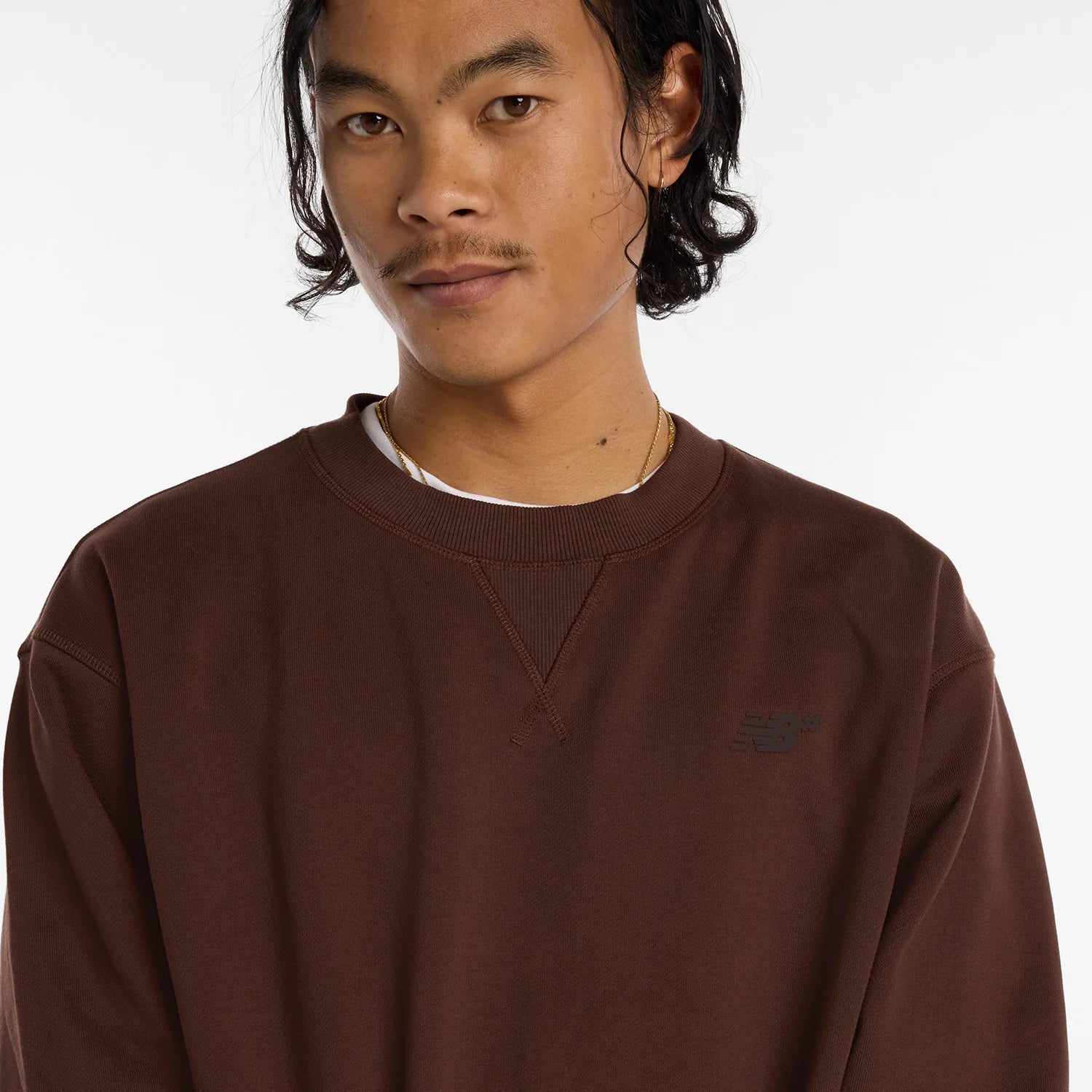 New Balance Numeric French Terry Crewneck Brown