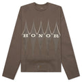 Holiday Honor the Gift Raw Edge Pullover Grey