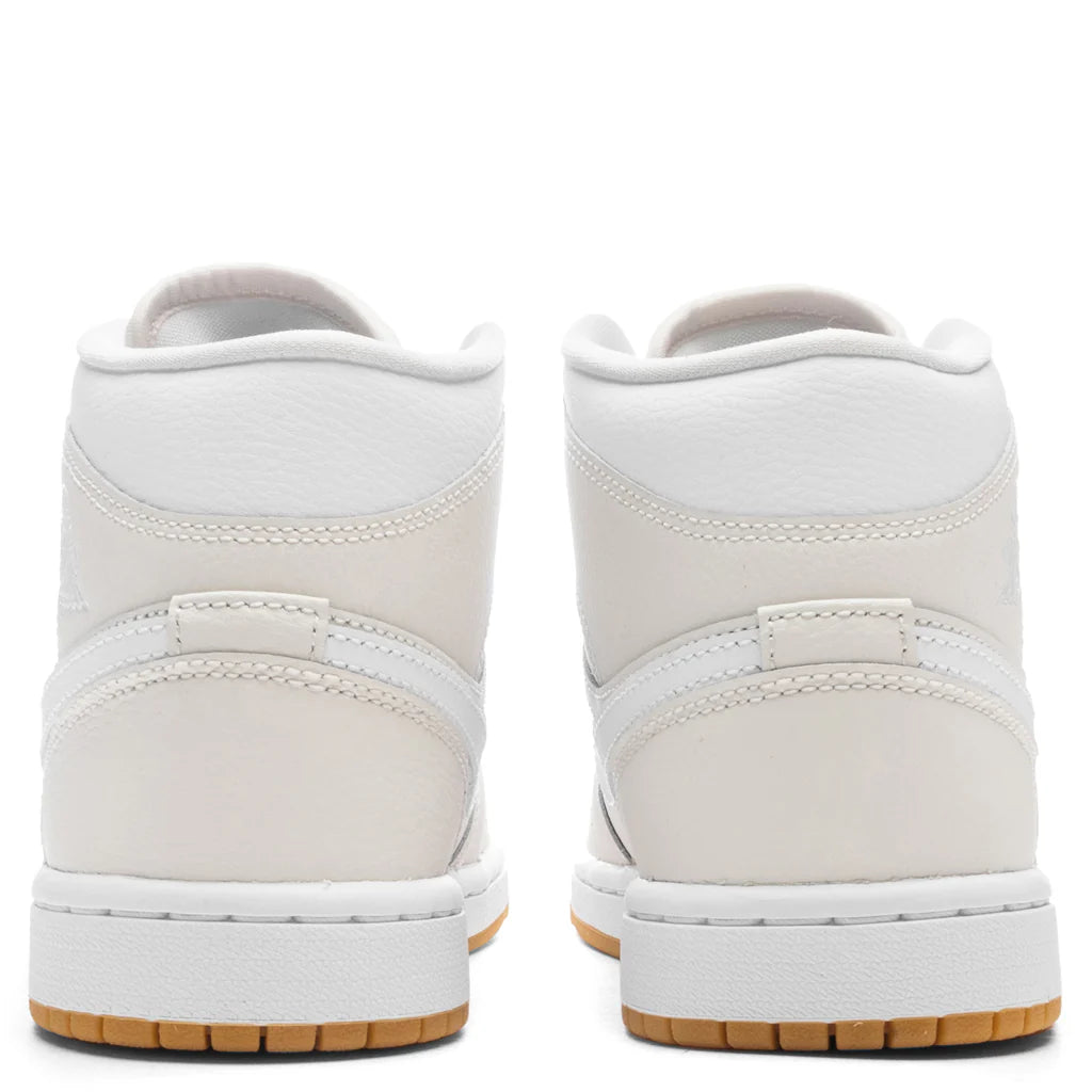 Womens Air Jordan 1 Mid Phantom White Gum Light