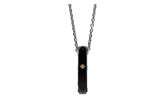 PENDANT NECKLACE WITH STAR DETAIL "Black / Silver" SM1UU0056P6478964