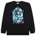 Abc Camo Japanese Letters L S Tee Black Blue