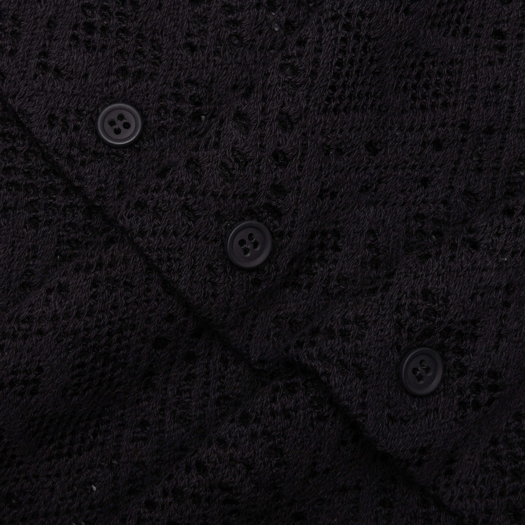 All Over Crochet Shirt Jet Black