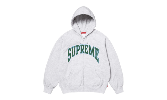 Cracked Raglan Zip Up Hooded Sweatshirt "SS26 - Grey" SU27506