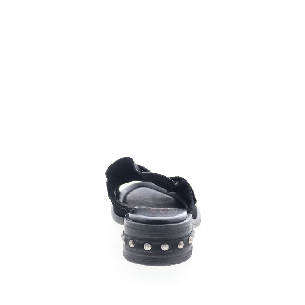 Gino B18003-201-6002 Womens Black Leather Mule Flats Shoes