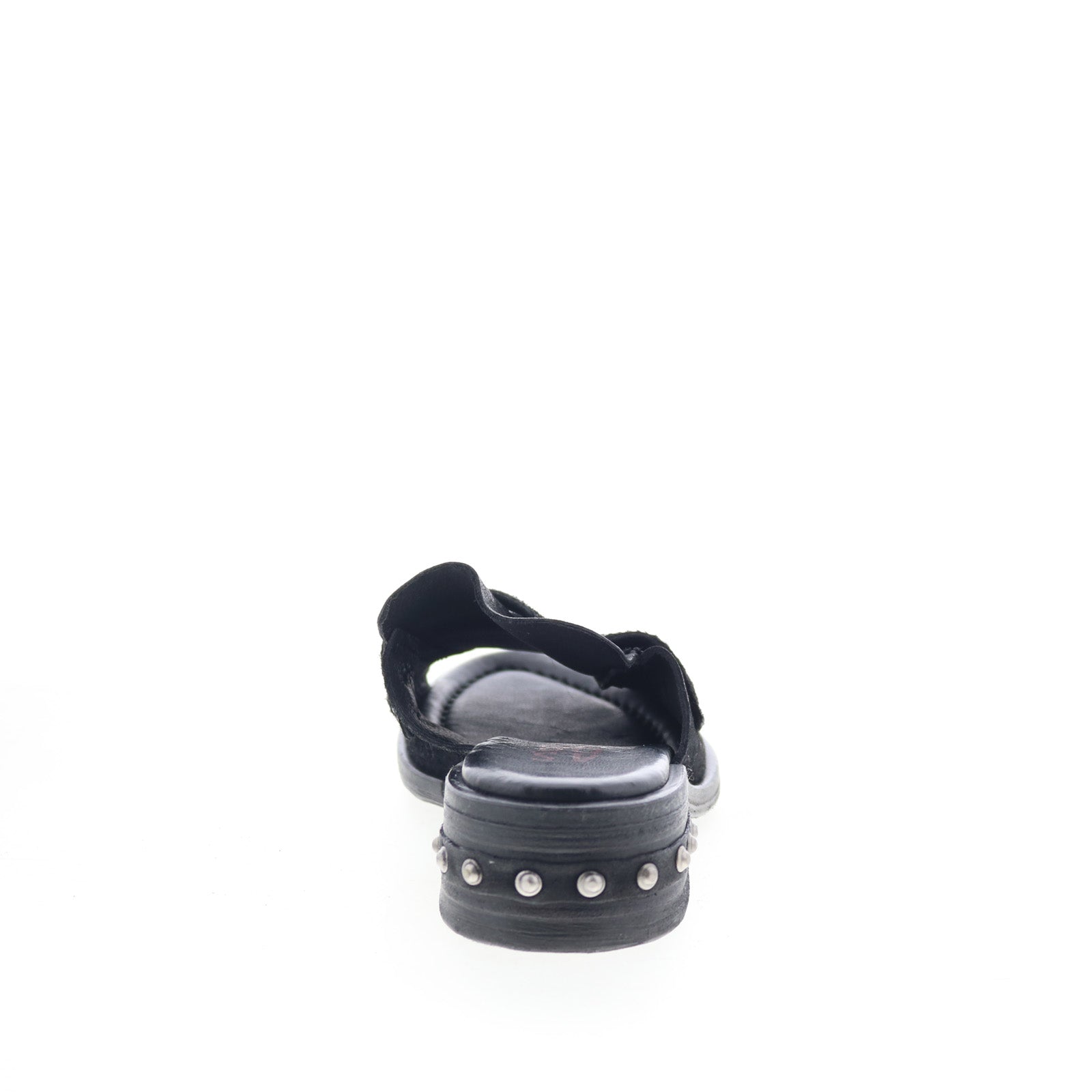 Gino B18003-201-6002 Womens Black Leather Mule Flats Shoes
