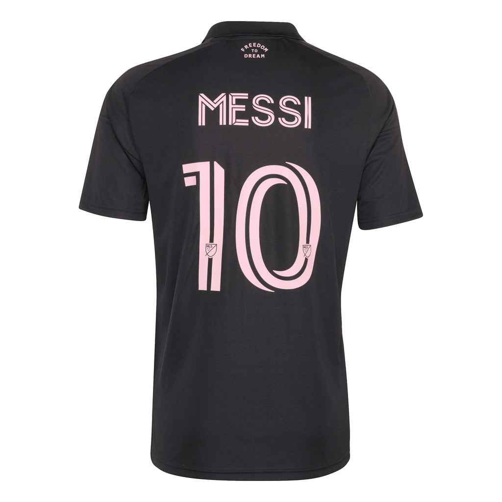 adidas Inter Miami CF Away Messi Mens Soccer Jersey 26 27 Black Pink