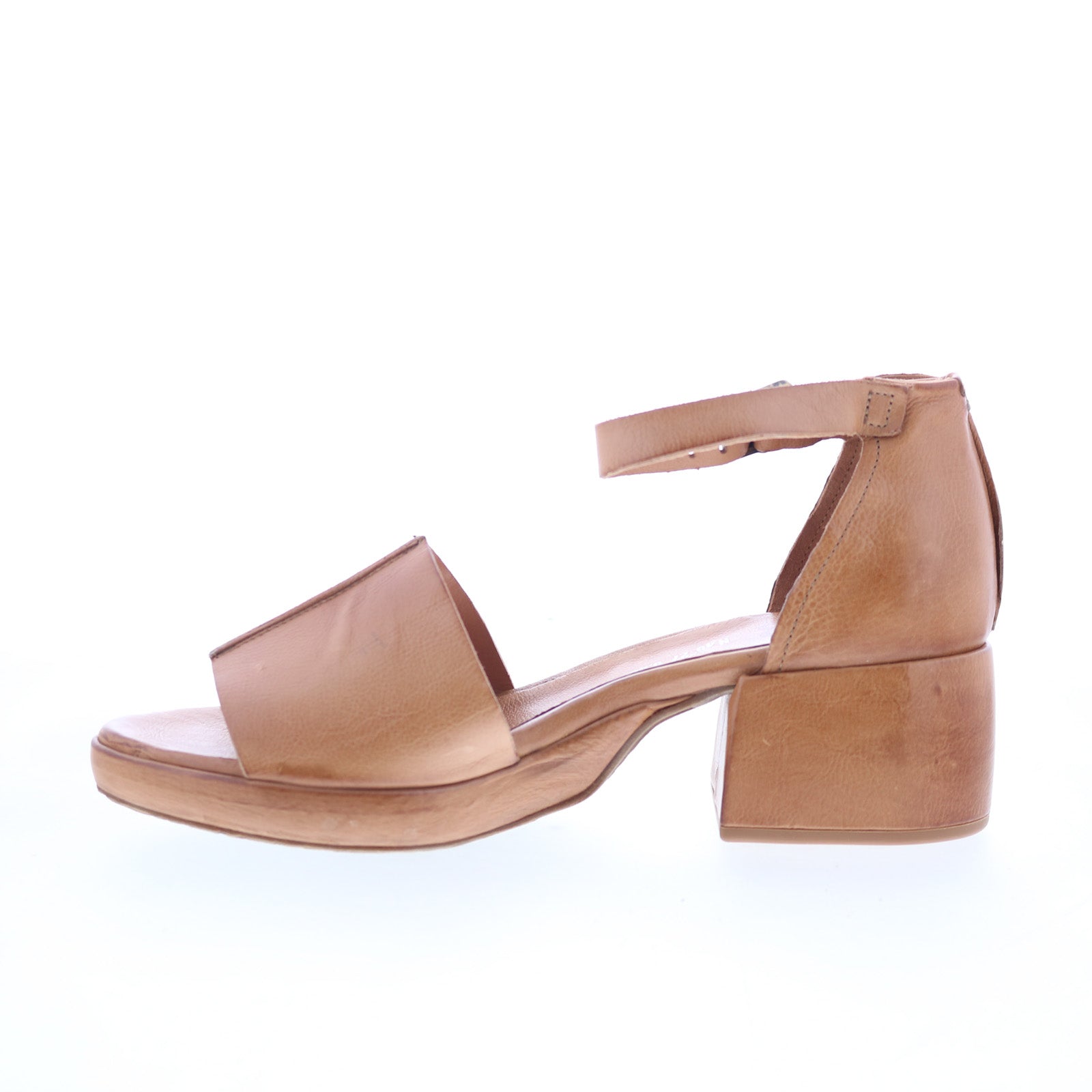 Crue B21003-101-6020 Womens Brown Leather Heeled Sandals Shoes