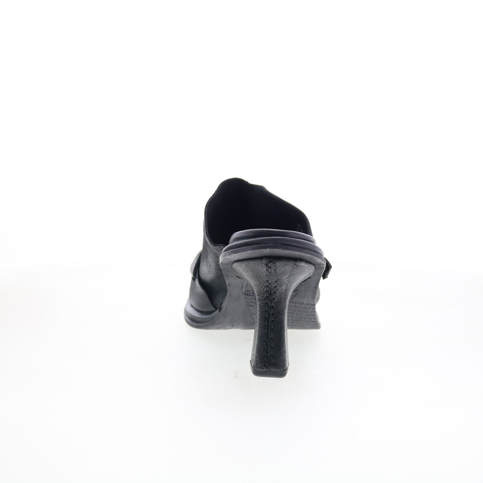 Smitty B22005-201-6002 Womens Black Leather Mules Heels Shoes
