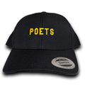 Poets Embroidered Cloth Snapback Hat Black