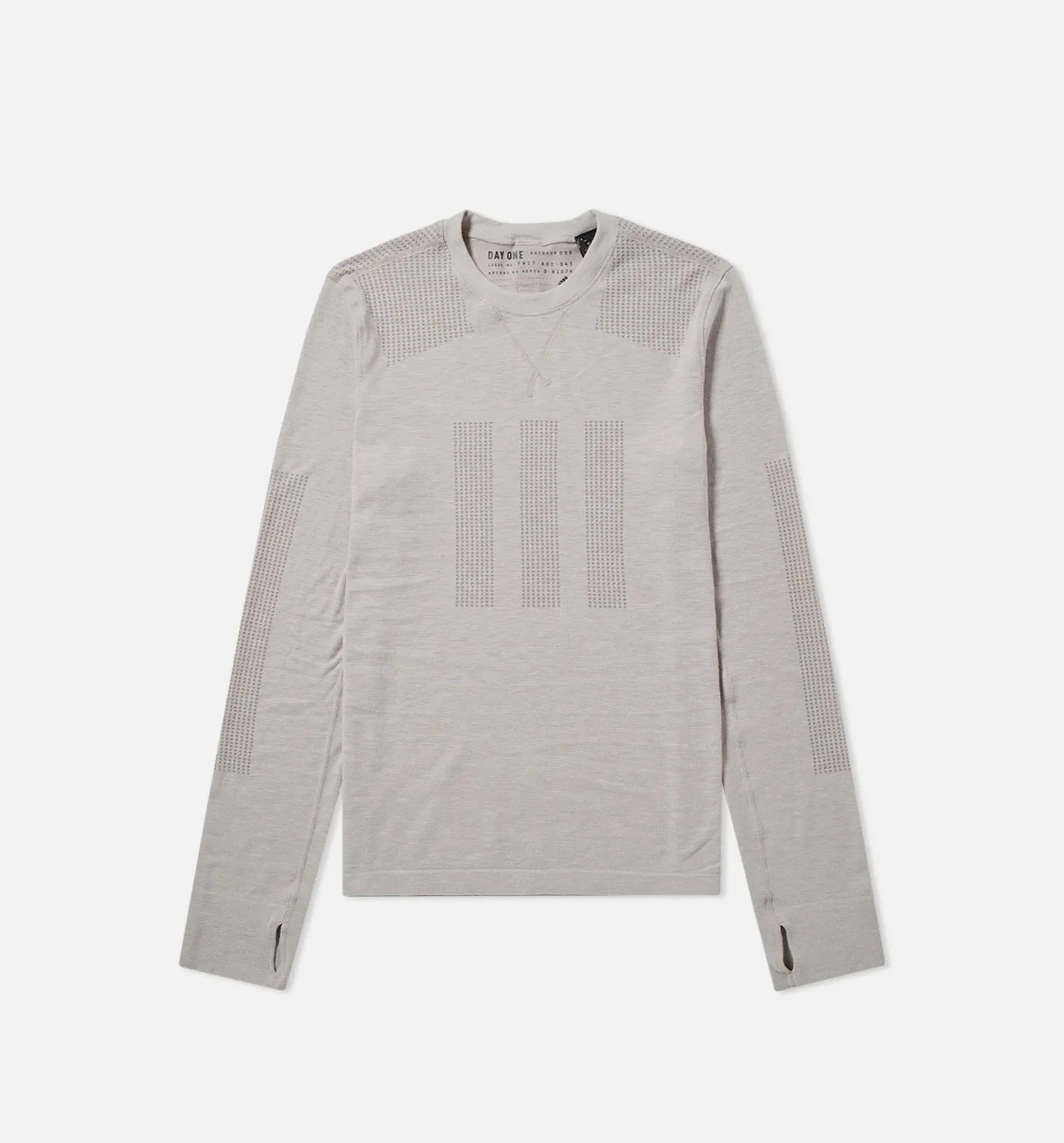Day One Collection Base Layer Long Sleeve Mens T Shirt Grey Grey