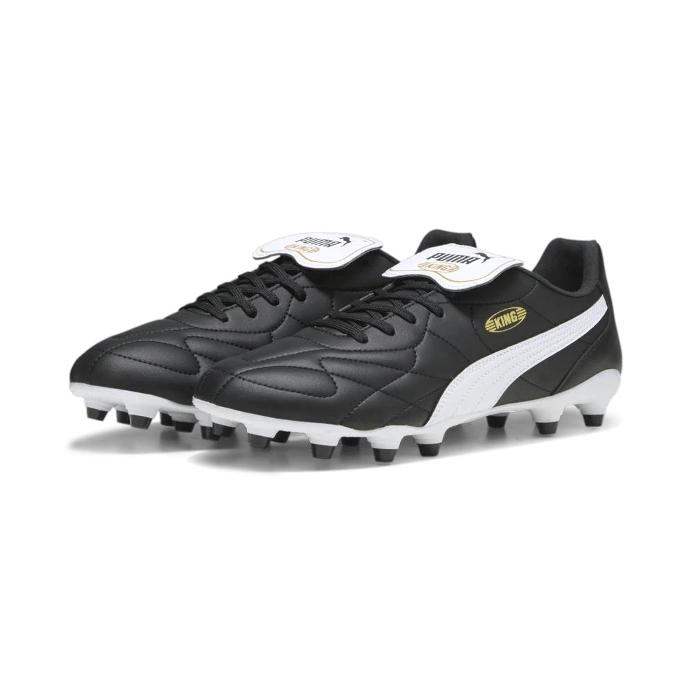 PUMA King Top FG AG Multi Ground Soccer Cleats Black White