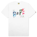 ABC Camo Crazy Bape Sta Logo Tee White
