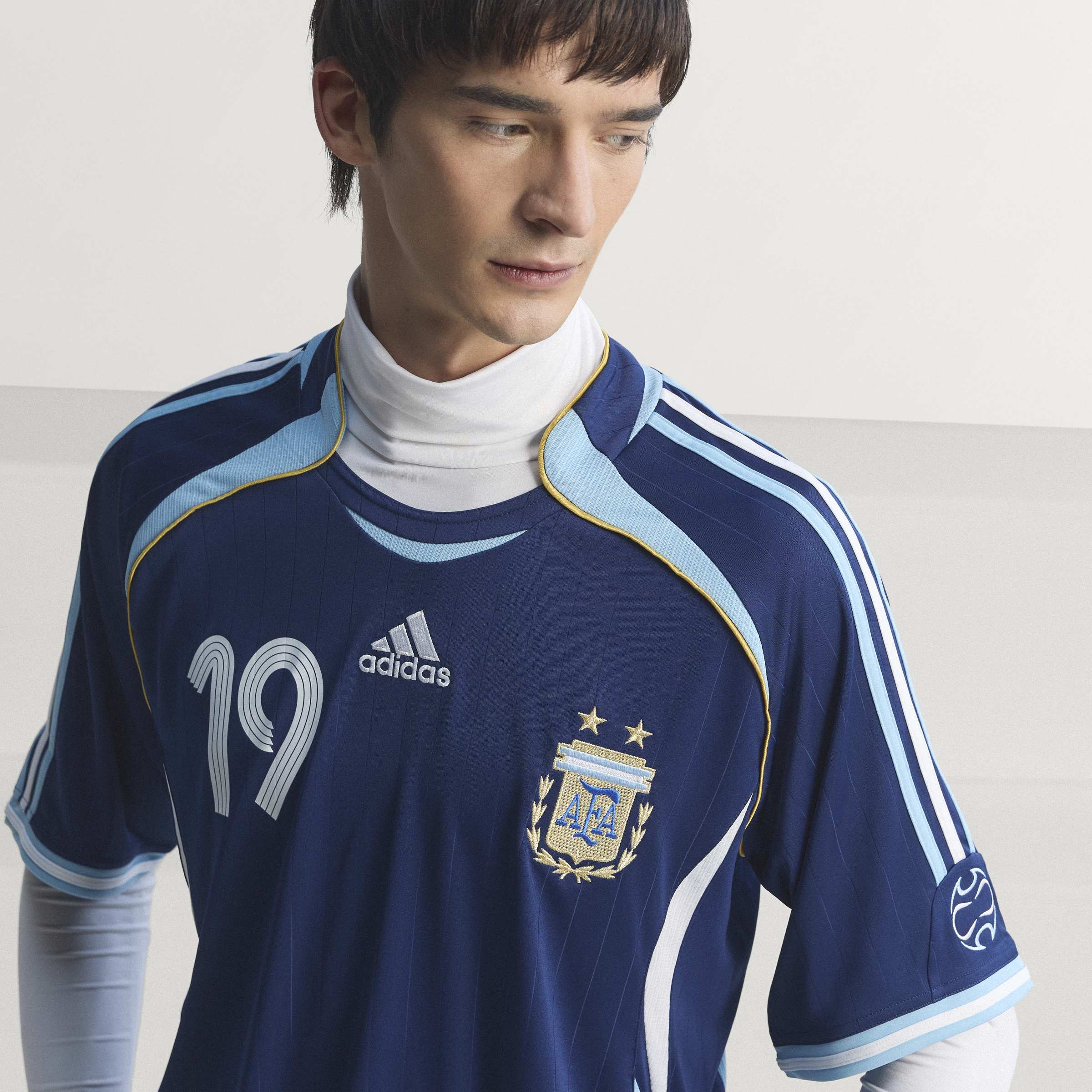 adidas Argentina Away Messi Mens Soccer Jersey 2006 Dark Blue