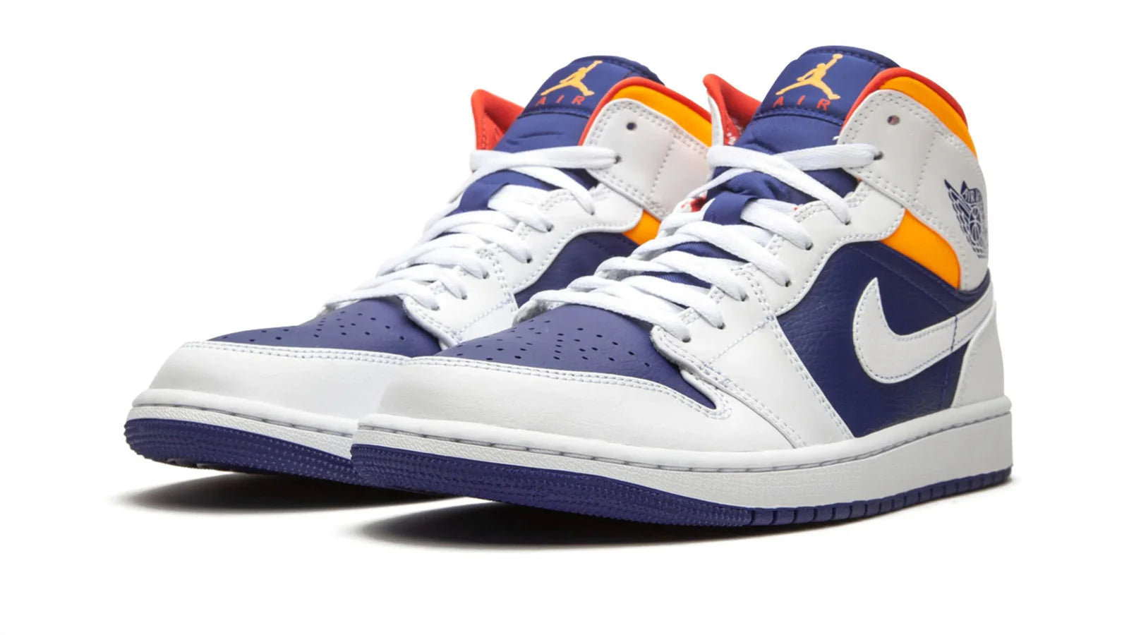 Air Jordan 1 Mid Royal Blue Laser Orange