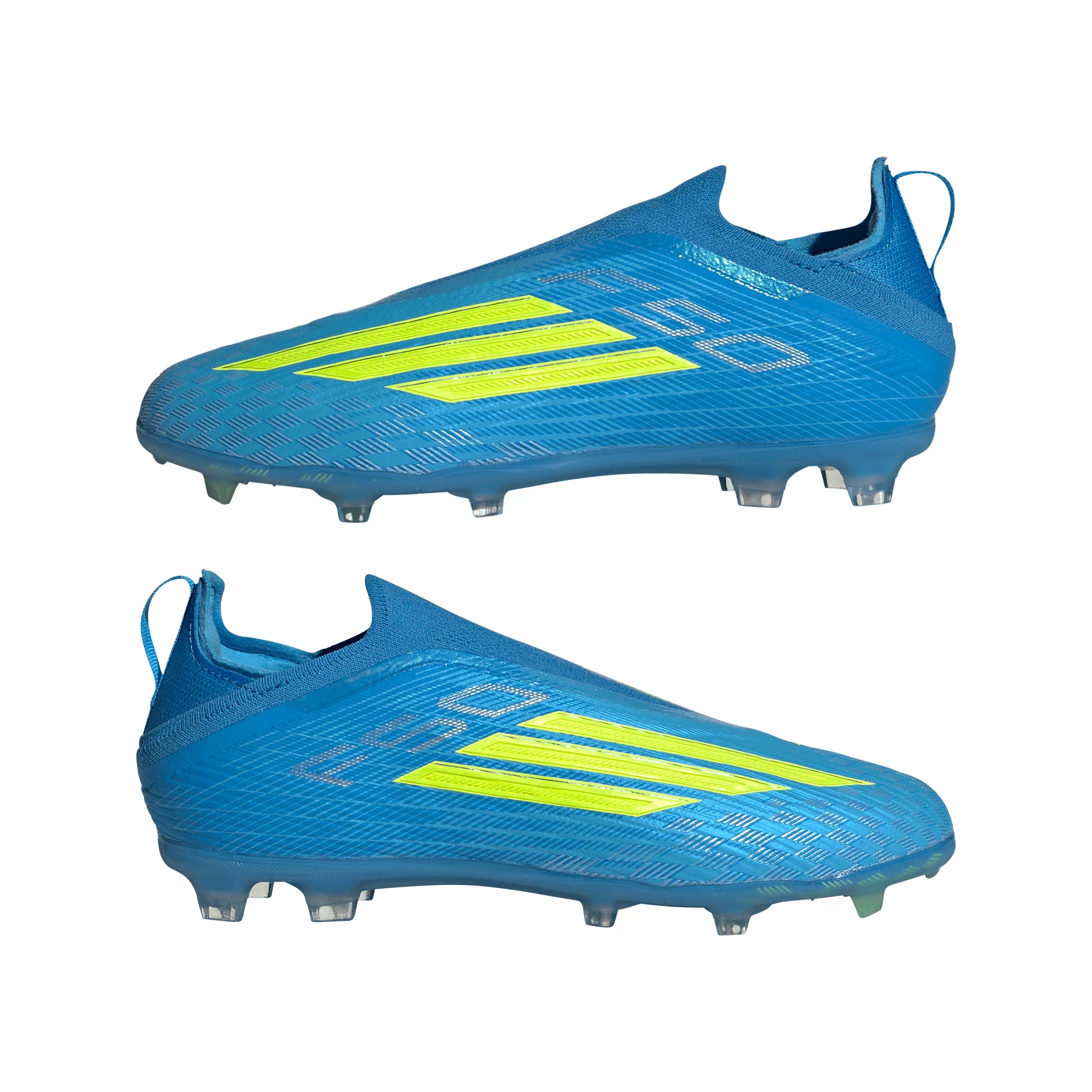 adidas F50 Elite Laceless FG Firm Ground Youth Soccer Cleats Blue Yellow Aqua