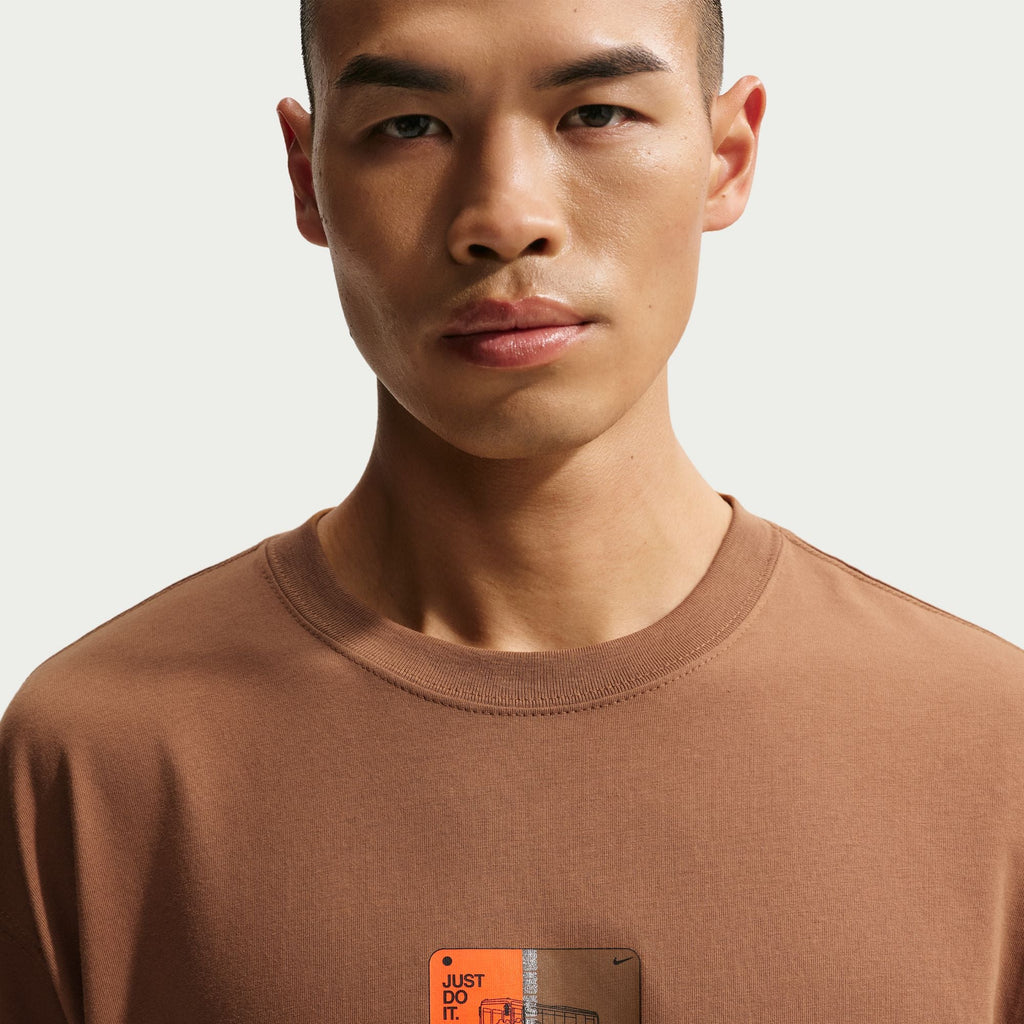 Nike SB Muni Fast Pass Long Sleeve Tee Brown Safety Orange