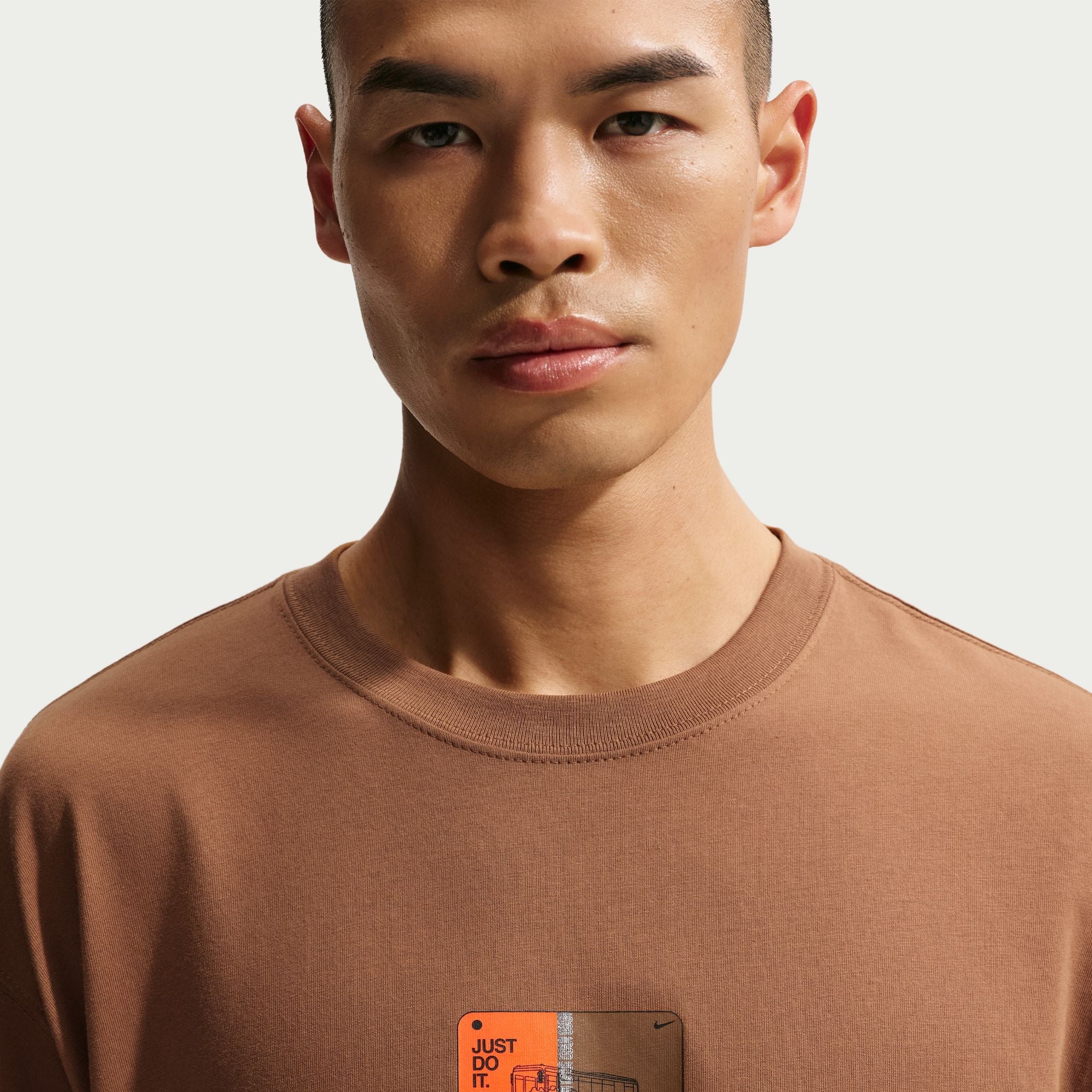 Nike SB Muni Fast Pass Long Sleeve Tee Brown Safety Orange