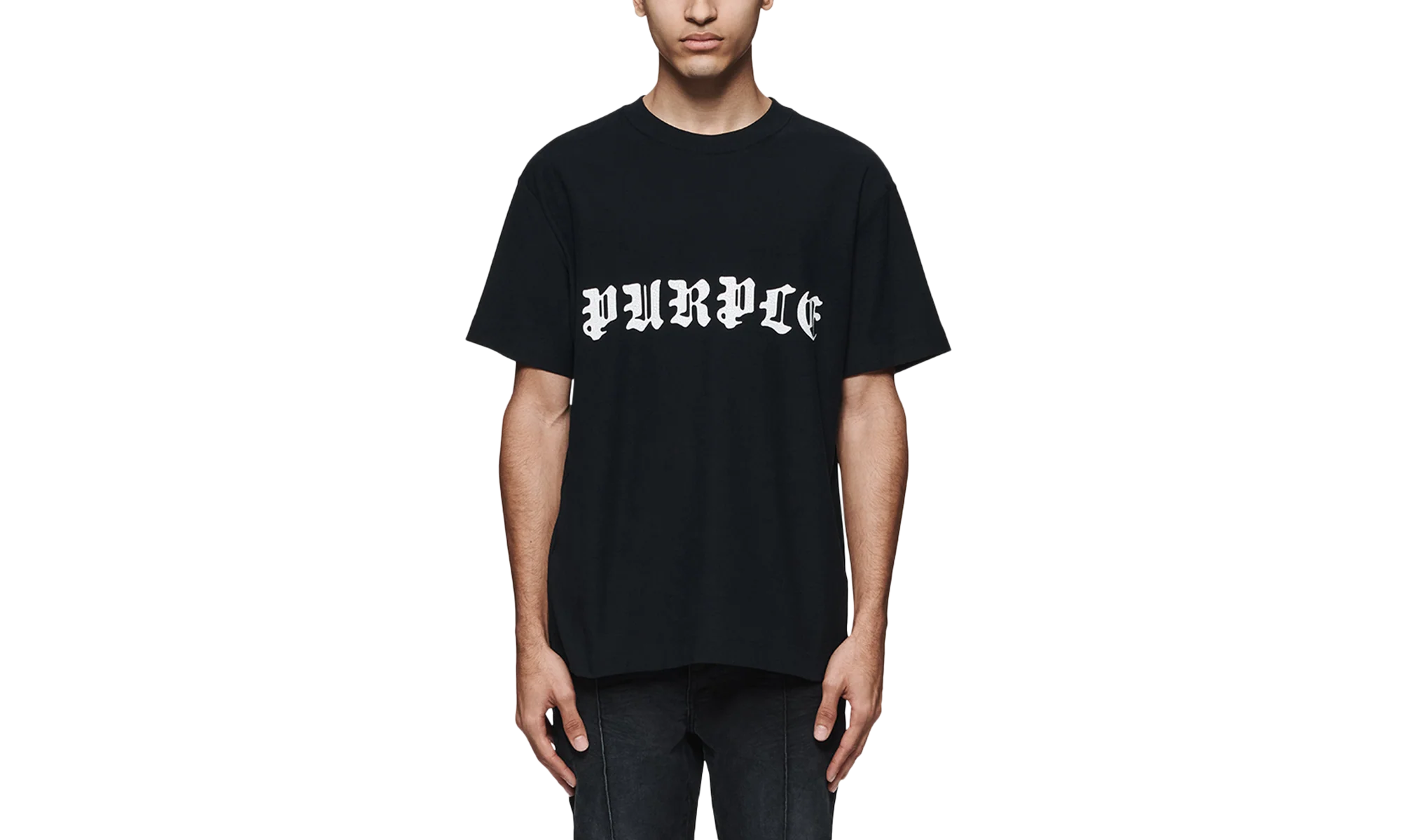 Gothic Wordmark Tee 'Black' "Black" P104-JGBB324