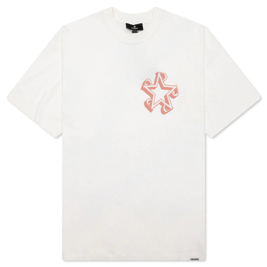 Initial Star T Shirt Flat White