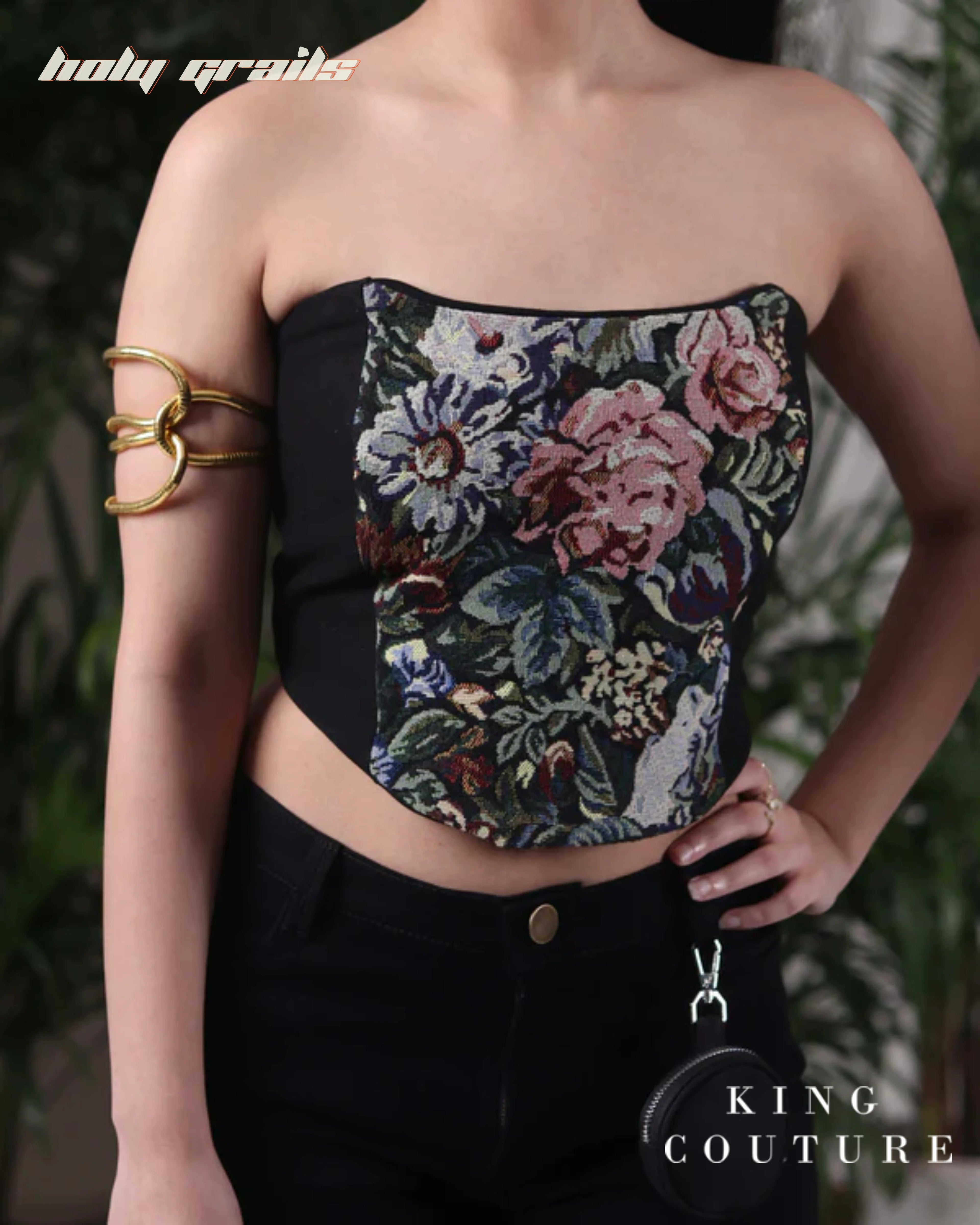 Floral Jacquard Corset HG x King Couture