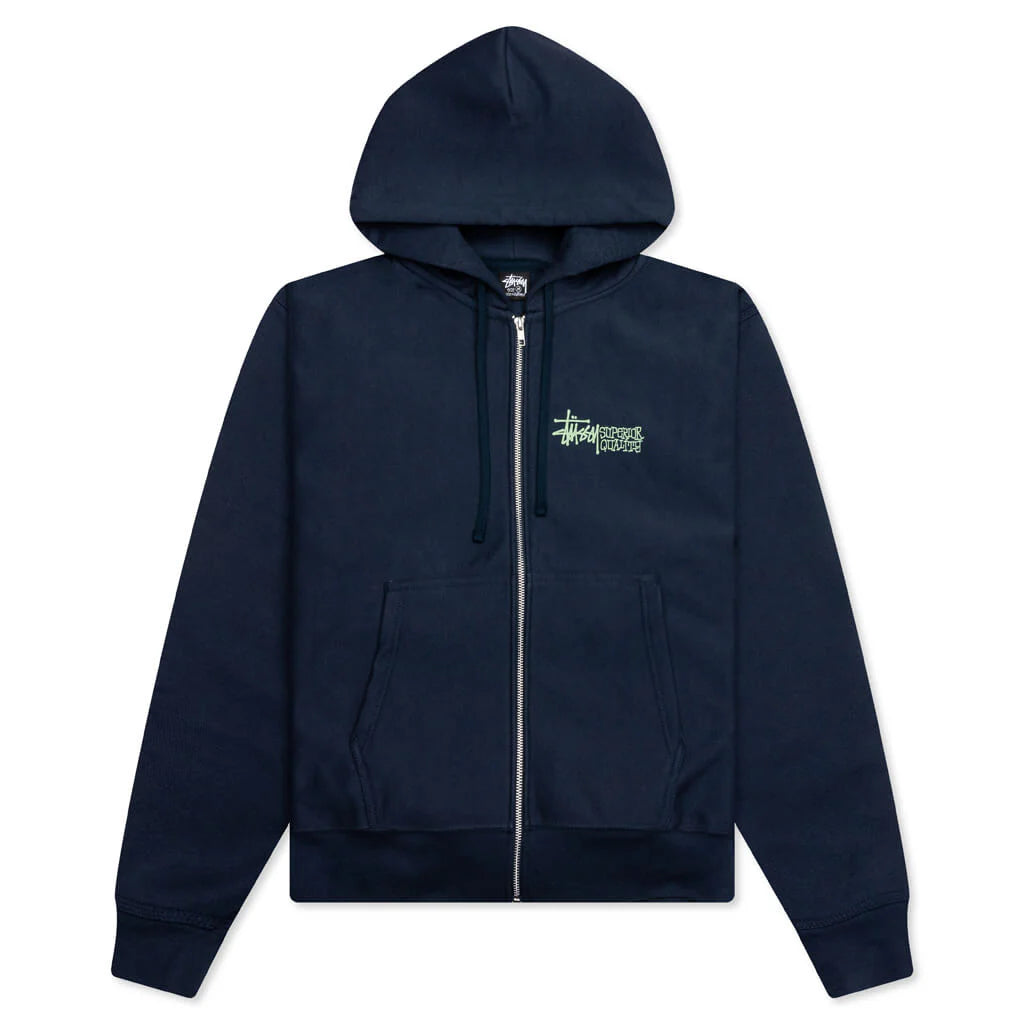 Superior Quality Zip Hoodie Navy