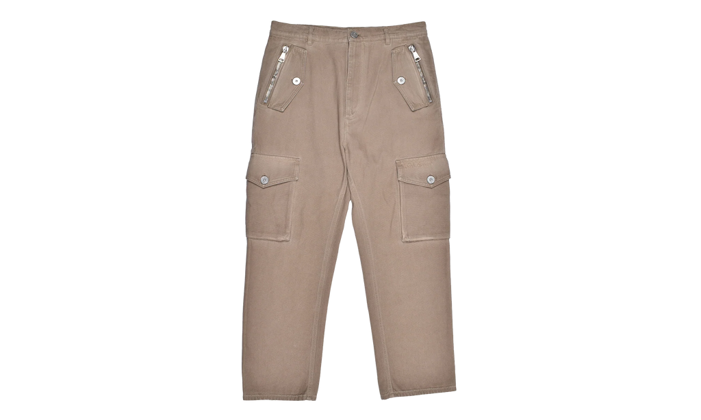 Loose Fit Cropped Cargo Trousers "Light Taupe" AH0PQ006CD968CB