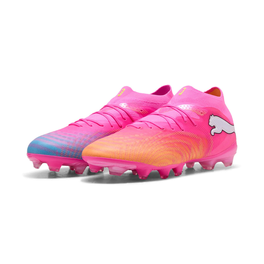 PUMA Future 9 Pro FG AG Firm Ground Artificial Ground Mens Soccer Cleats Pink Aqua White