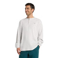 New Balance Numeric Waffle Knit Long Sleeve Henley Oatmeal