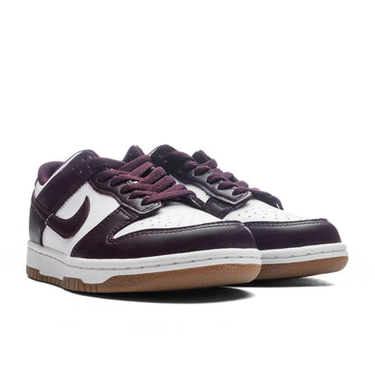 Dunk Low BG (GS) - White/Burgundy Crush/Gum Light Brown