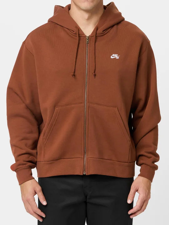 Nike SB Essential Logo Hood Zip Up Cinnamon