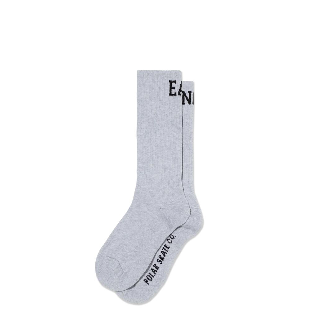 Polar Easy Now Long Rib Socks Heather Grey