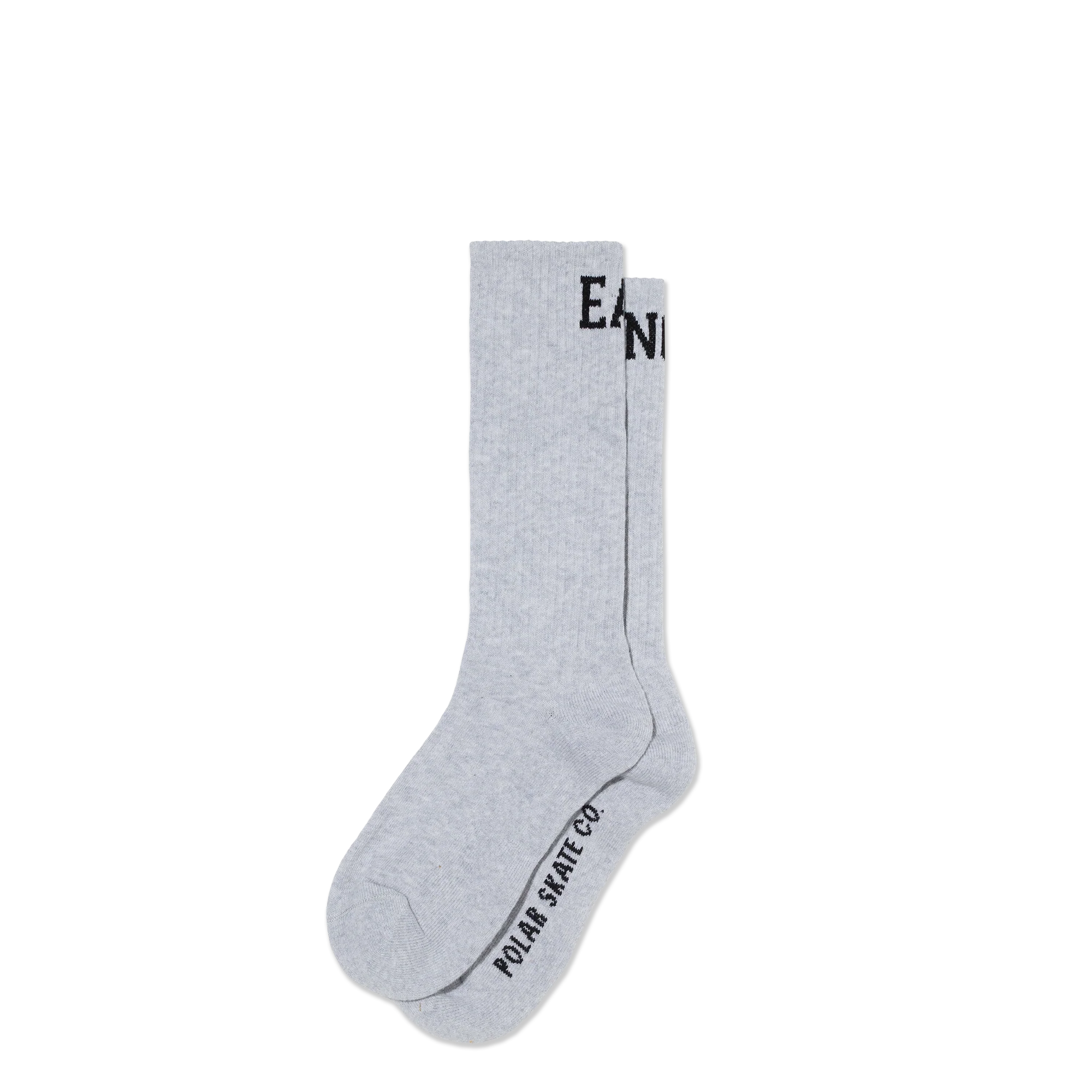 Polar Easy Now Long Rib Socks Heather Grey