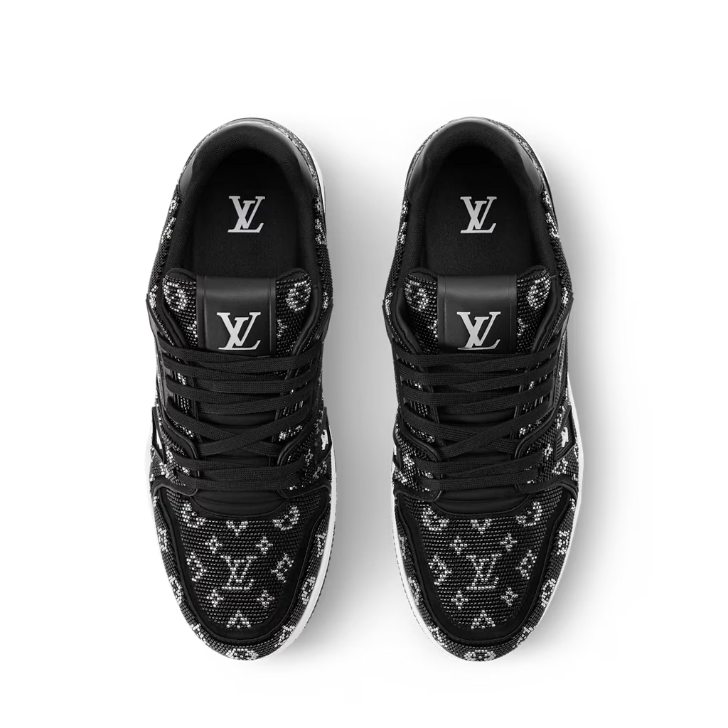 LV Trainer Black Swarovski