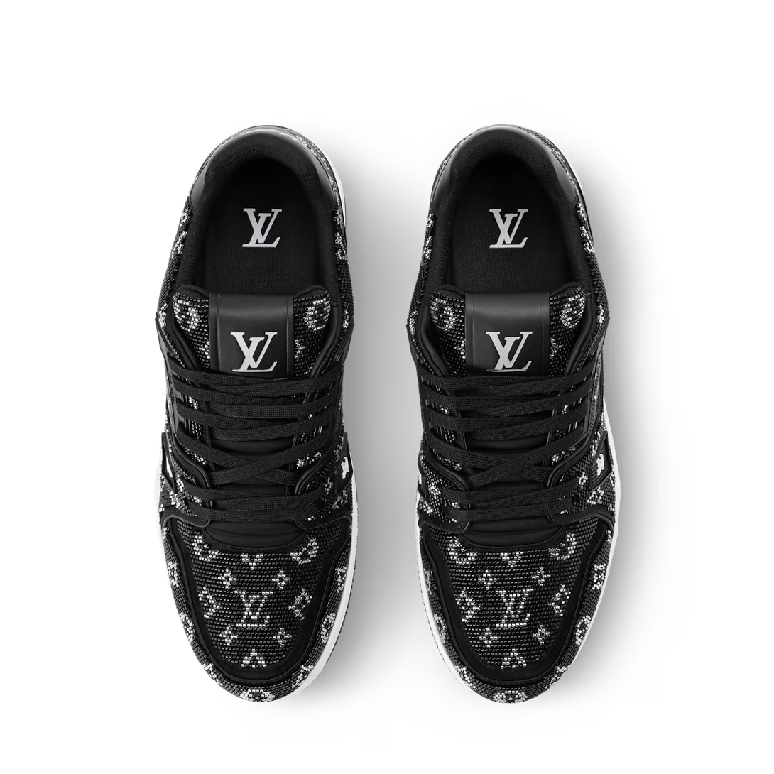 LV Trainer Black Swarovski