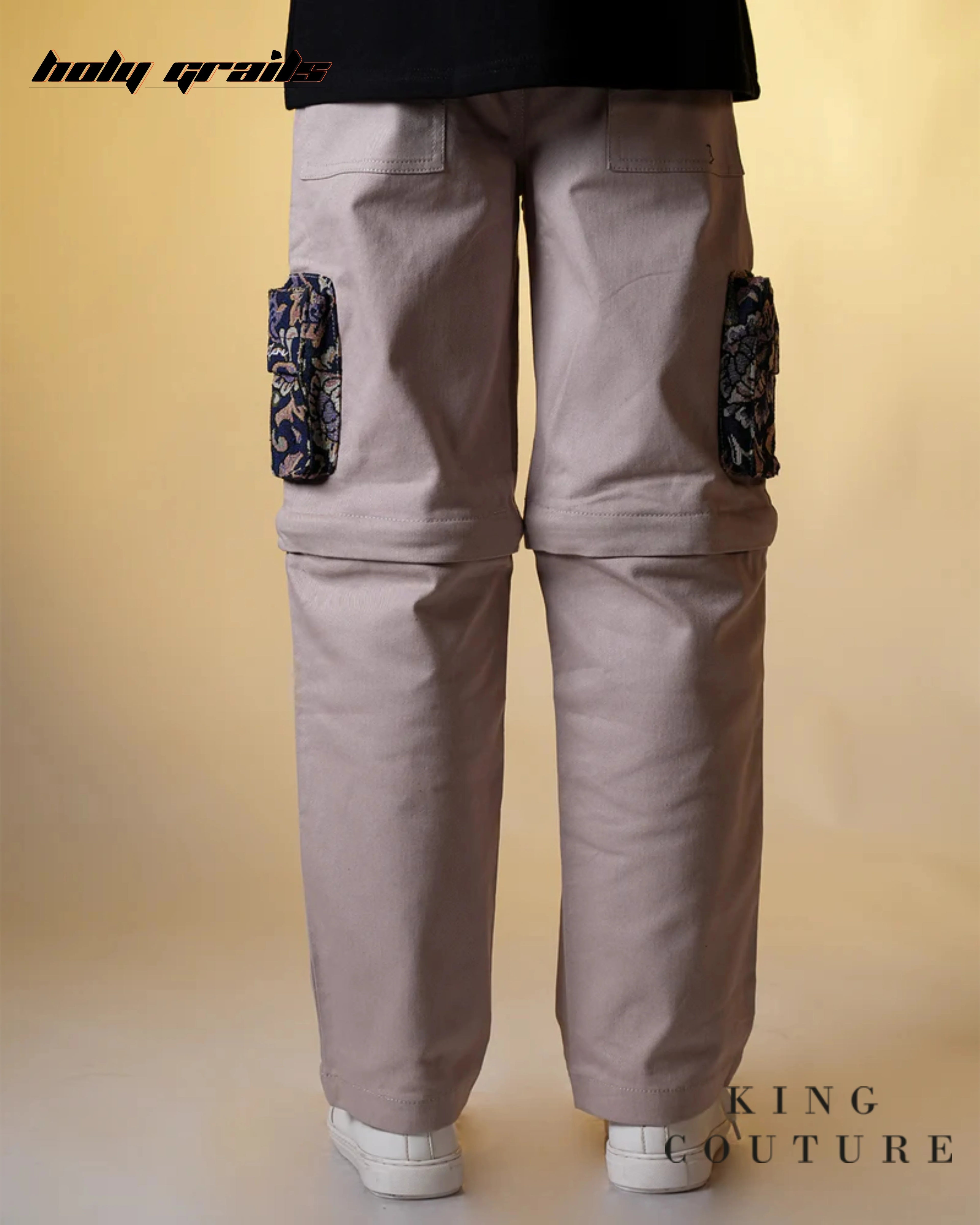 Paisley Pocket Detachable Zipper Pants HG x King Couture