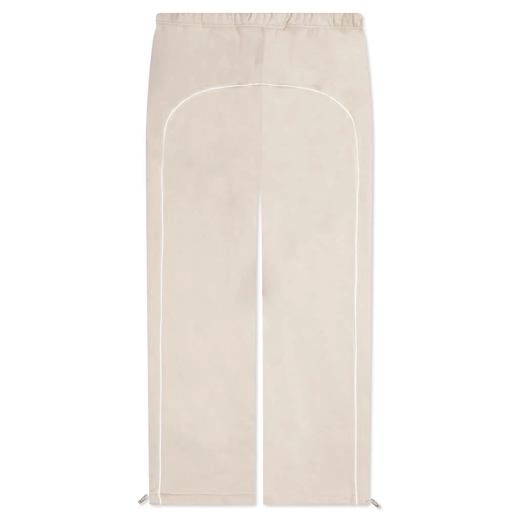 Relaxed Fleece Sweatpant With Piping Timber Cloud White
