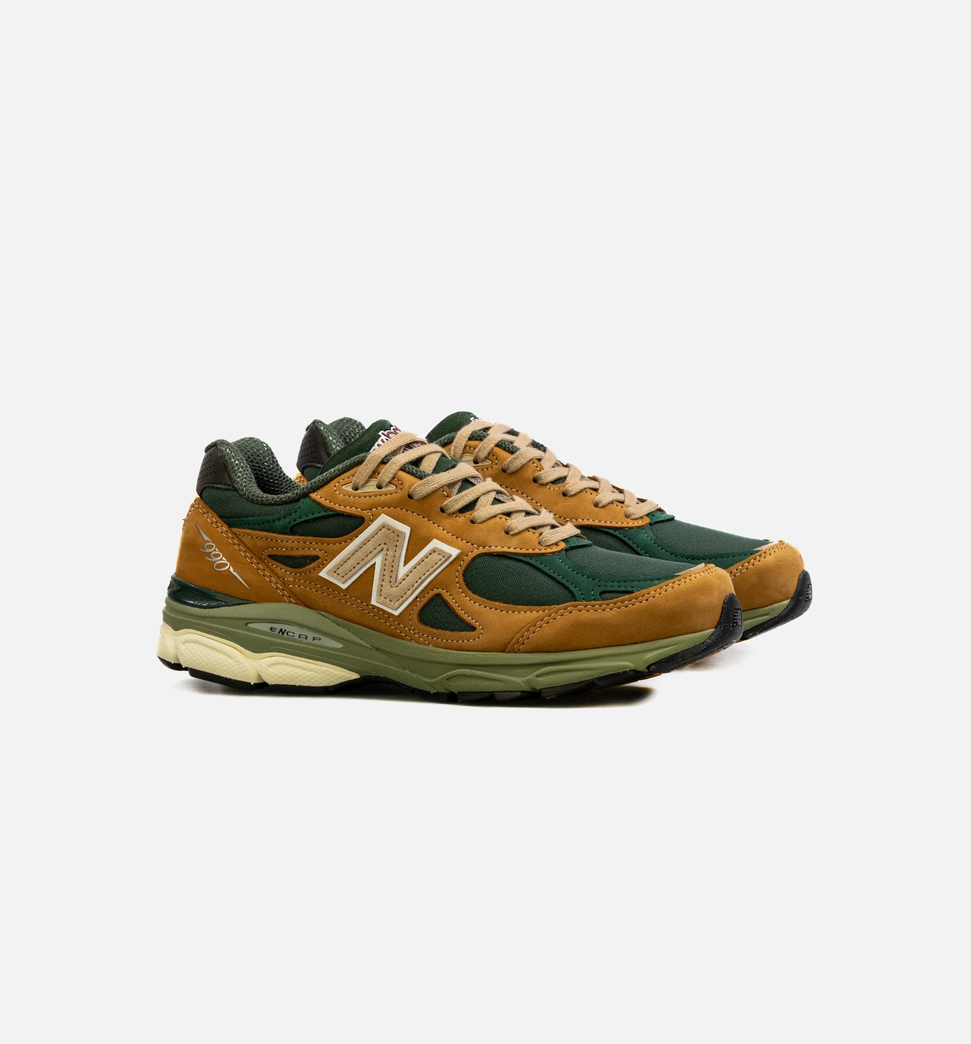 Made in USA 990v3 Mens Lifestyle Shoe Brown Green