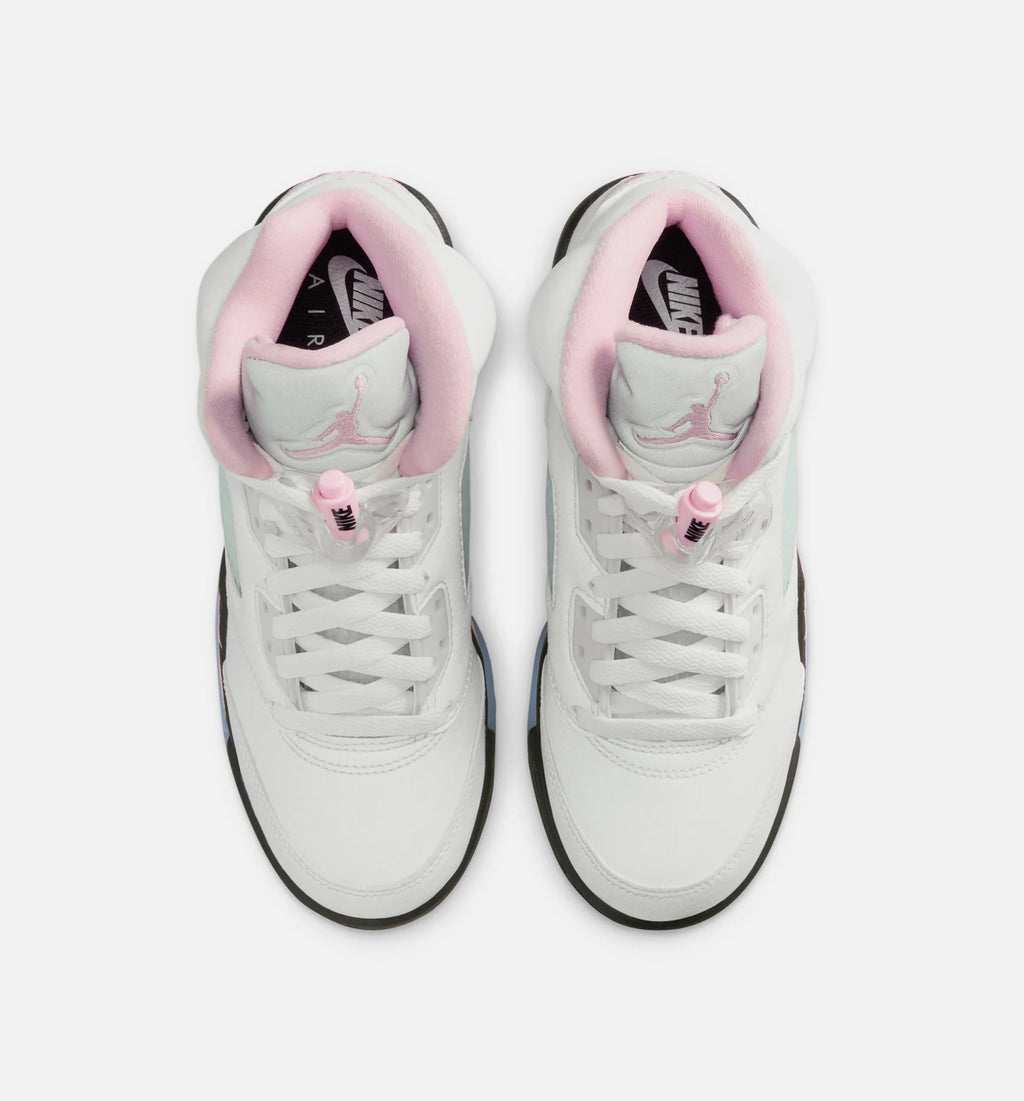 Air Jordan 5 Retro Medium Soft Pink Grade School Lifestyle Shoe White Medium Soft Pink Black Free Shipping