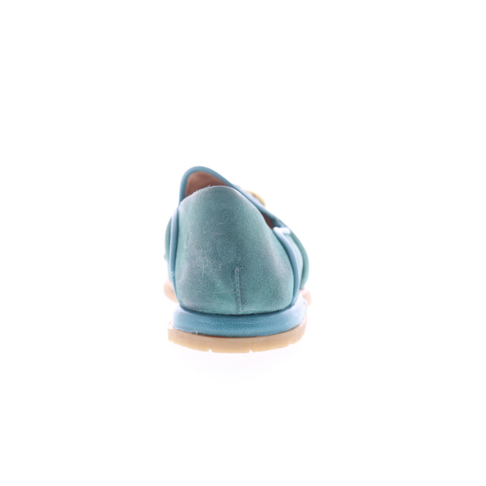 Tayte Womens Green Leather Hook & Loop Loafer Flats Shoes